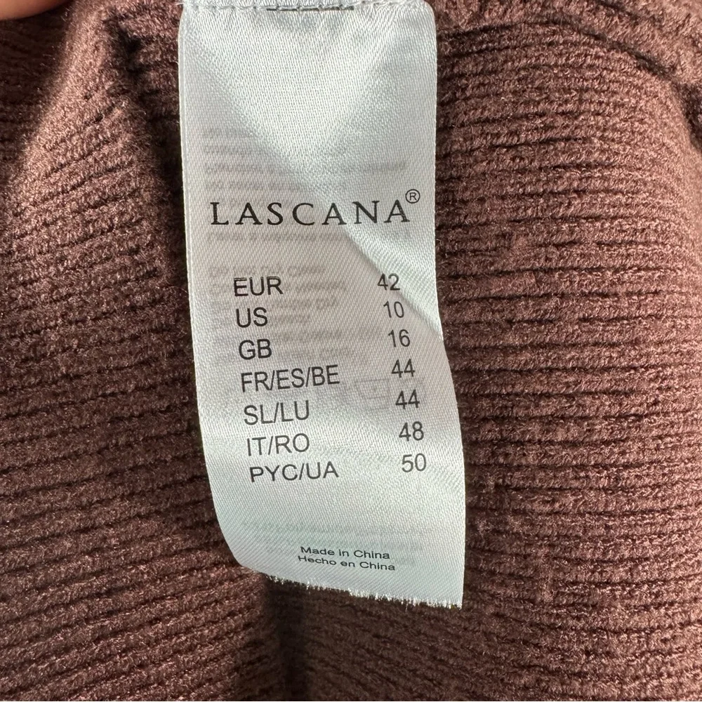 Lascana Womens Cable Knit Sweater Dress Brown